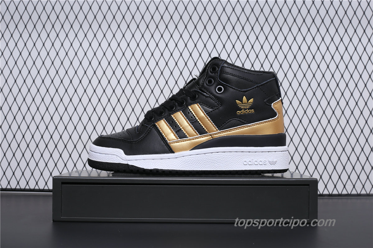 Adidas Forum Mid Női Cipő D98179 (Fekete / Arany / Fehér)
